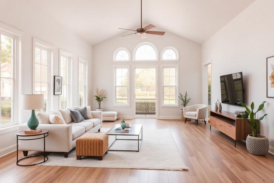 Bright, clean staged home interior prepared for a listing